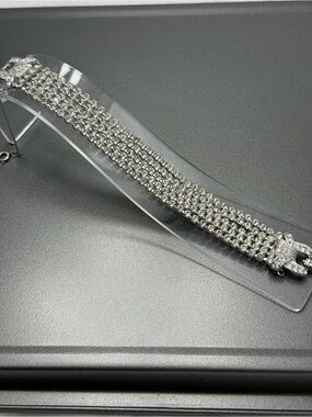🎉🎂🎊Vintage Marcel Boucher Multi-Row Crystal Bracelet 456BR